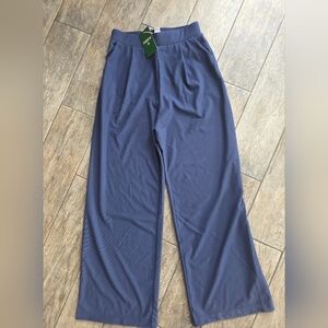 Nwt HALARA Blue Flowy Wideleg Pants Small Regular